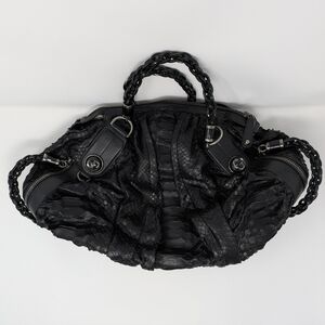 Authentic Gucci Galaxy Large Black Python Hobo Bag - 228556 - Smoke Free - Rare